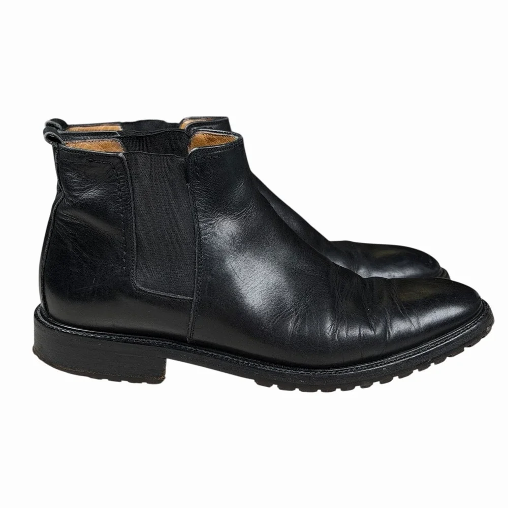 Bally Made in Italy Men's Leather Zip Chelsea‎ Ankle Boots Men's 7.5 M Black